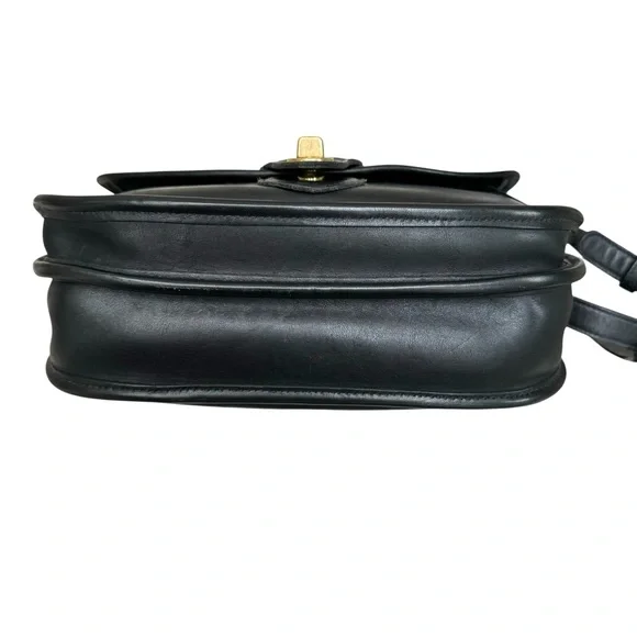 Coach Vintage Leather Prairie Shoulder Bag Messenger Flap Black Crossbody 9954 - Picture 12 of 17